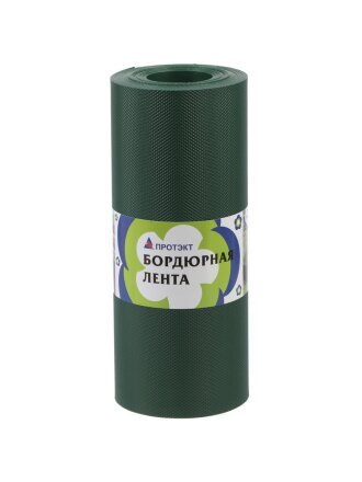 Лента бордюрная для газонов, пластмасса, прямая, 30х900 см, хаки, Протэкт, БЛ-30/9