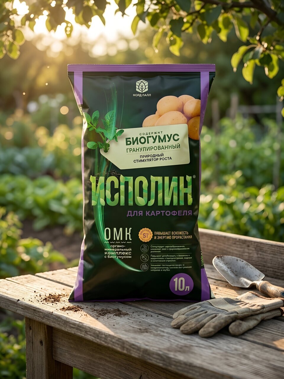 Удобрение для картофеля, 10 л, органическое, гранулы, Исполин