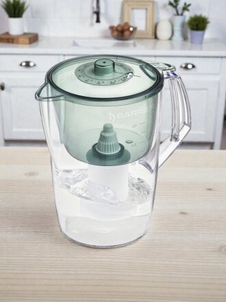 Фильтр-кувшин Барьер, Норма, для холодной воды, 1 ступ, 3.6 л, зеленый, малахит, В042Р00