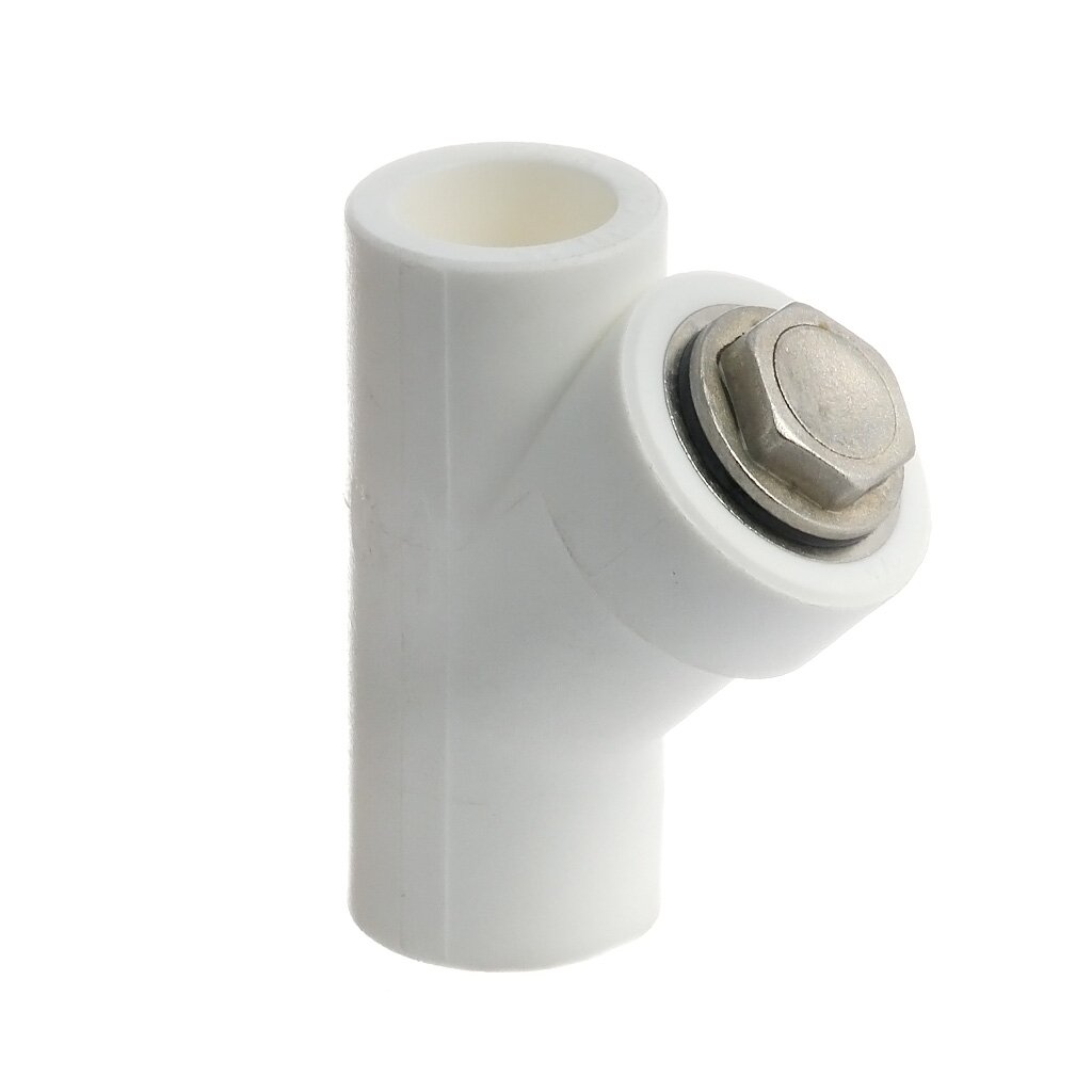Фильтр полипропилен, d25 мм, 45 °, внутренняя/внутренняя, белый, Kalde опора для трубы полипропилен d25 мм белая kalde