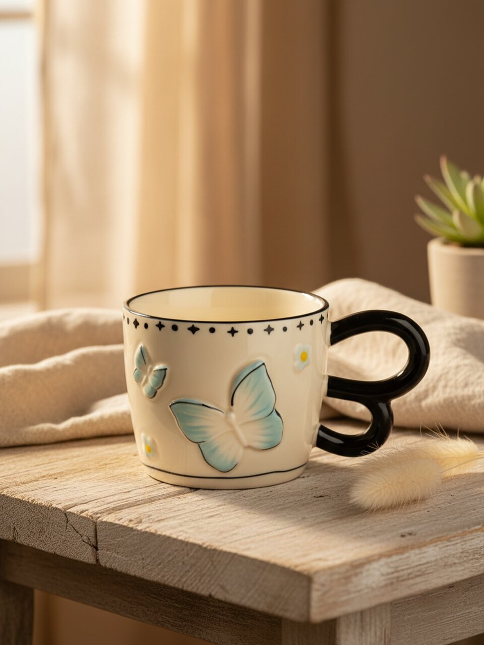 Кружка фарфор, 400 мл, Бабочка, B060840