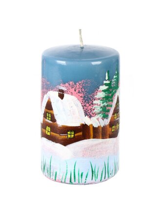 Свеча декоративная 10х7 см, цилиндр, разноцветная, Ладога, 350536816402775