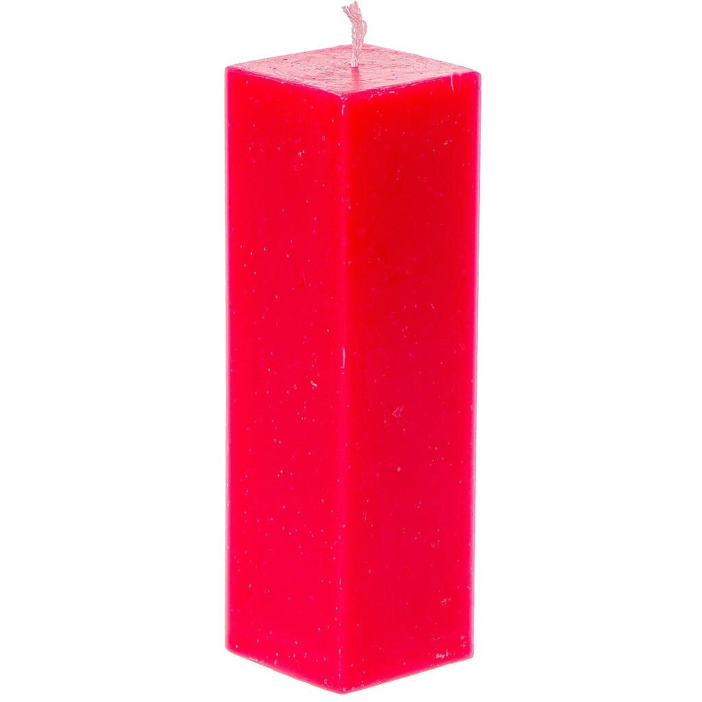 Свеча декоративная, квадратная, красная, Н-200, 1381960800