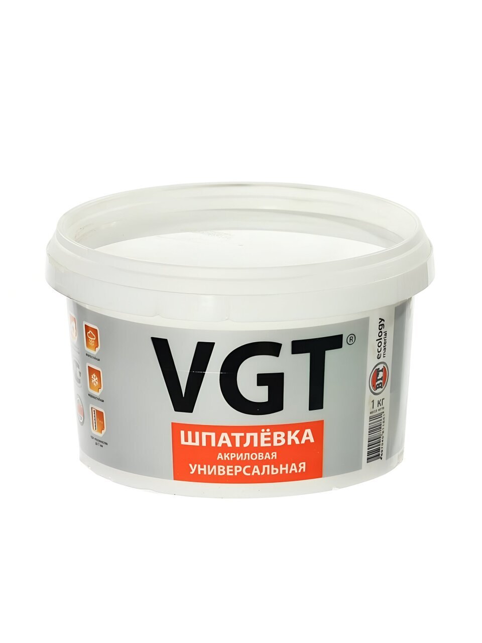 Шпатлевка VGT, акриловая, универсальная, для внутренних работ, 1 кг