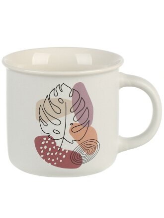 Кружка фарфор, 390 мл, Floristry, 17100013-3, белая