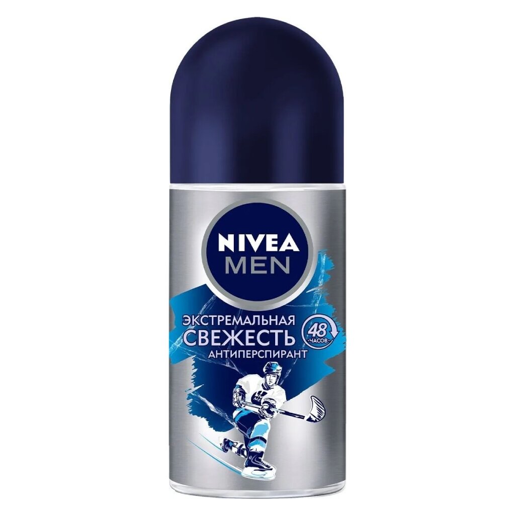 Дезодорант Nivea, Экстремальная свежесть, для мужчин, ролик, 50 мл дезодорант garnier очищающая моринга для мужчин ролик 50 мл