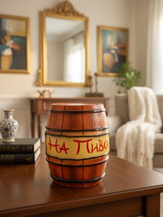 Копилка Бочонок, 20х20х23.5 см, гипс, 334, в ассортименте