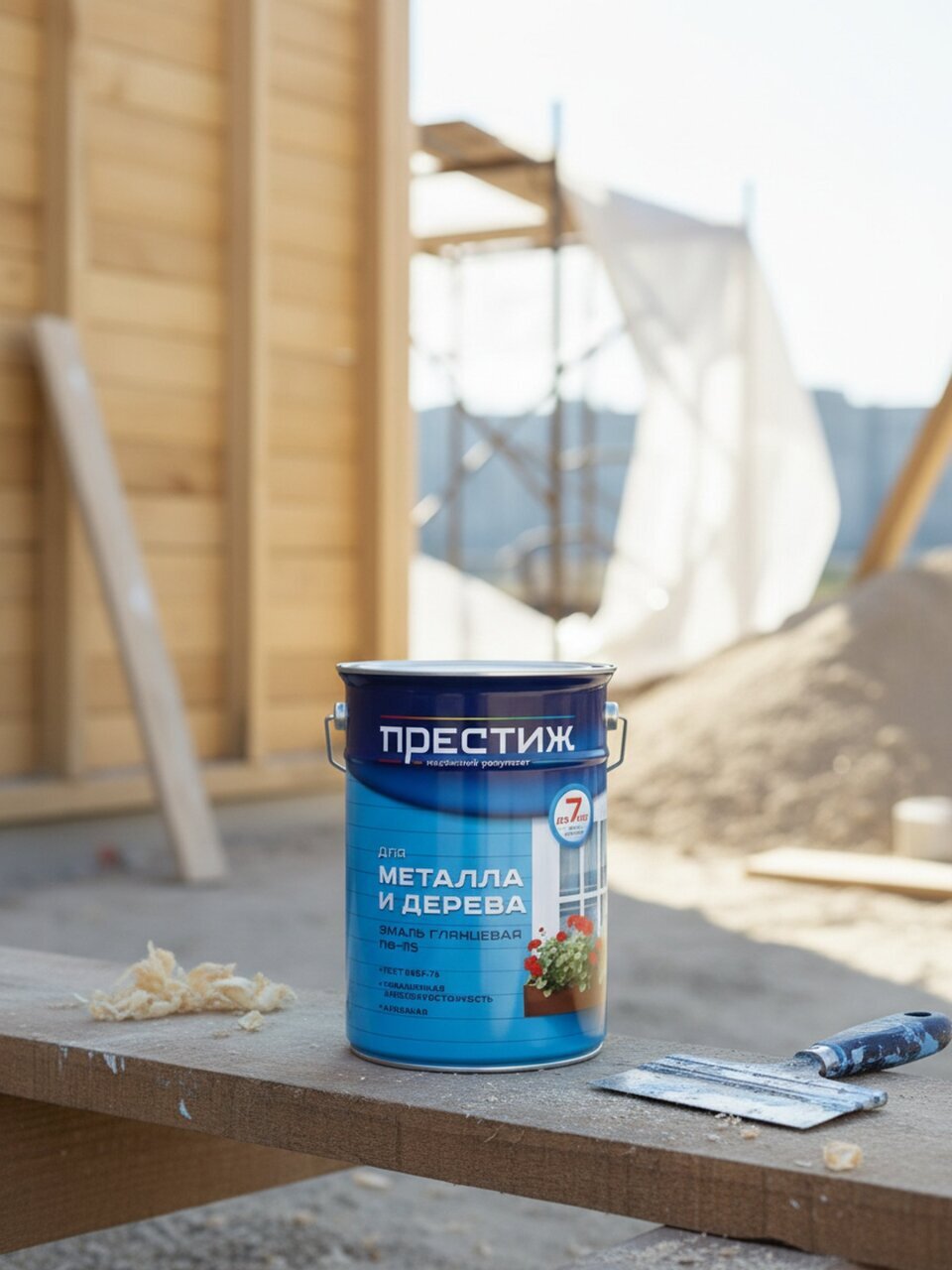 Эмаль Престиж, ПФ-115 Пром, алкидная, глянцевая, белая, 10 кг