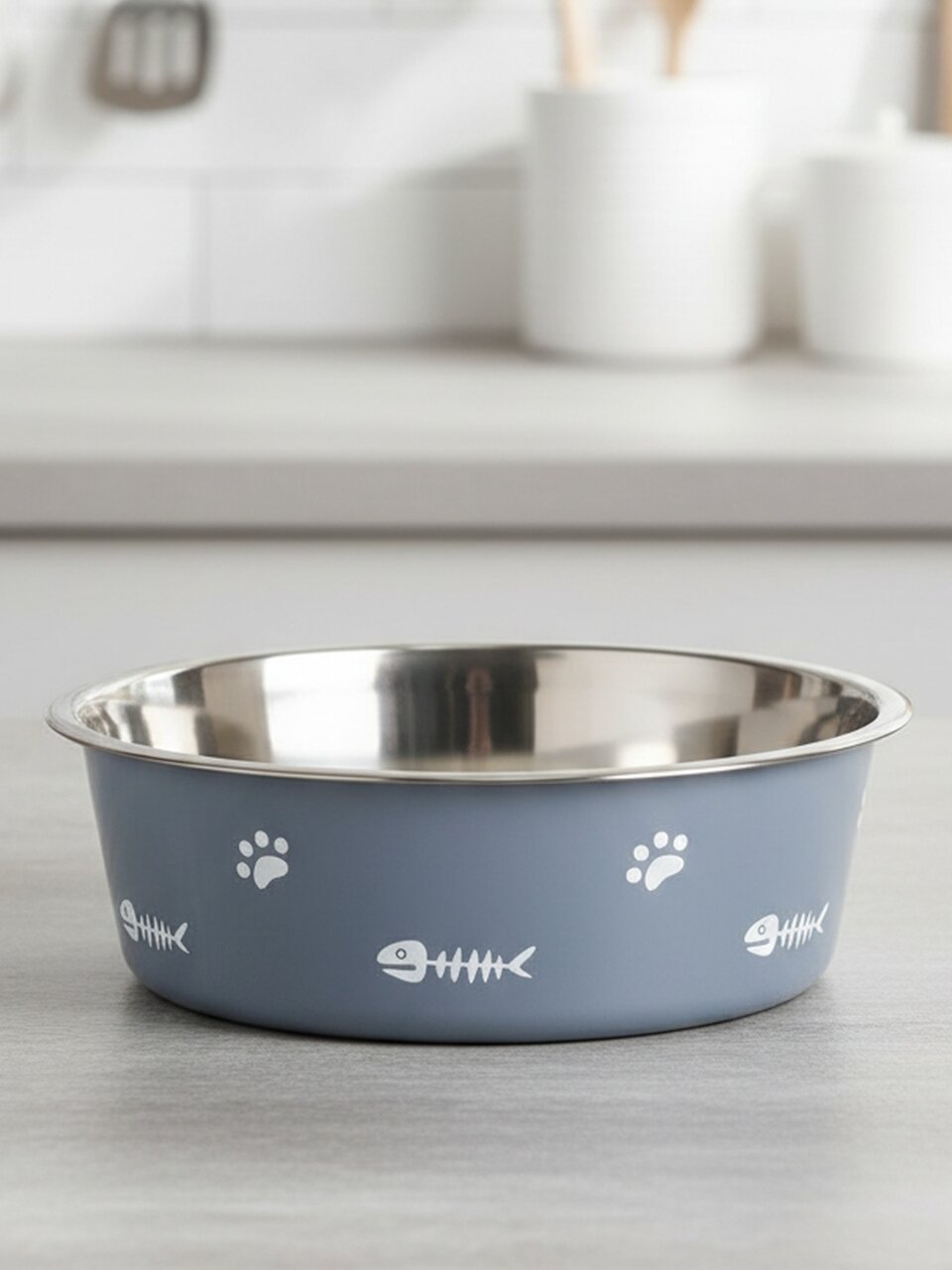 Миска для животных Y4-11436, металл, 17.5Х6