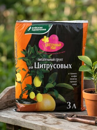 Грунт Цветочный рай, для Цитрусовых, 3 л, БХЗ