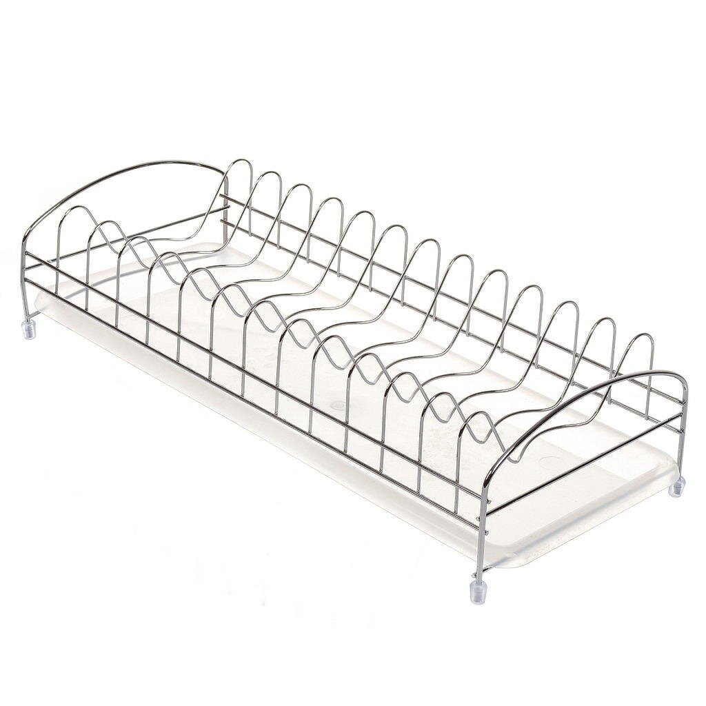 Сушилка для посуды, металл, пластик, с поддоном, 40.5х18.5х10.5 см, JC-14064