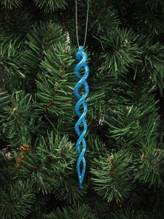 Елочное украшение Сосулька, голубое, 14 см, SYYKLA-182260LB