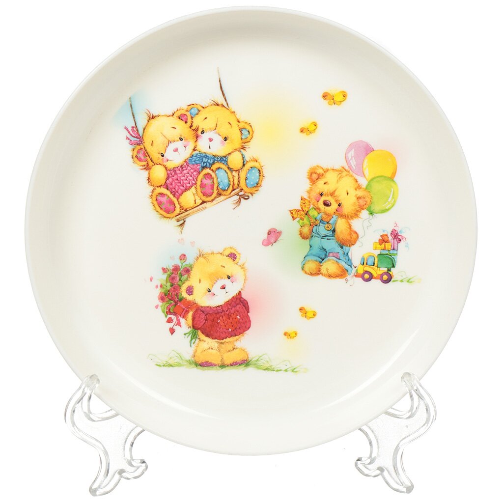 Тарелка детская пластик, Bears, 18 см, Little Angel, LA4114