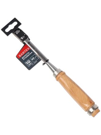 Долото-стамеска 10 мм, рукоятка дерево, Bartex, 1248310