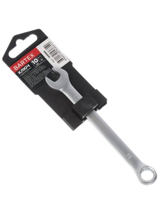Ключ комбинированный, Bartex, 10 мм, матовый, CrV сталь