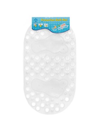 Коврик для ванной, антискользящий, 0.36х0.67 м, ПВХ, прозрачный, Ножки, Y295