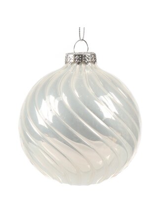 Елочный шар Вихрь, перламутр, 8 см, стекло, XF24-SC020