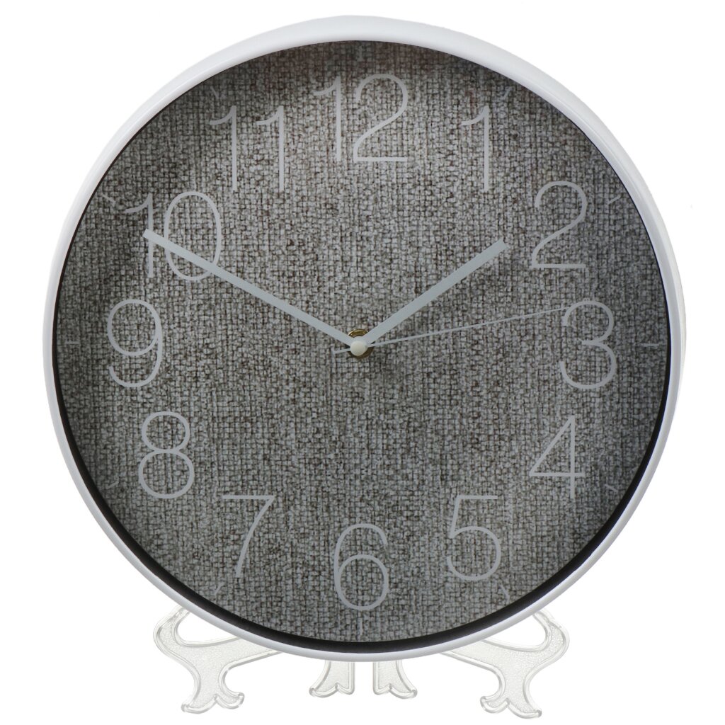 Часы настенные, 30 см, круглые, пластик, стекло, Y6-6062