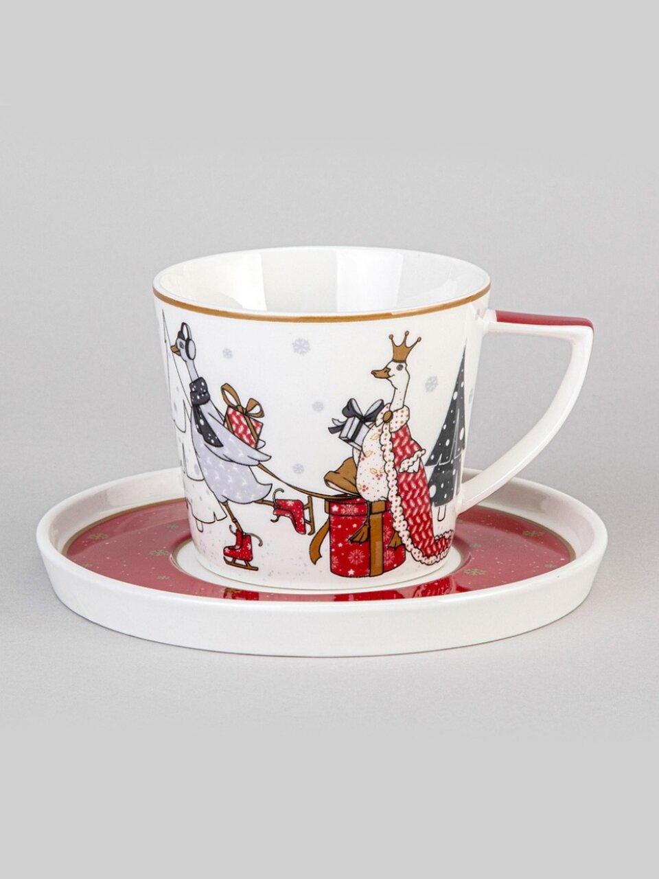 Чайная пара фарфор, 2 предмета, на 1 персону, 250 мл, Lefard, Family Christmas, 425-162