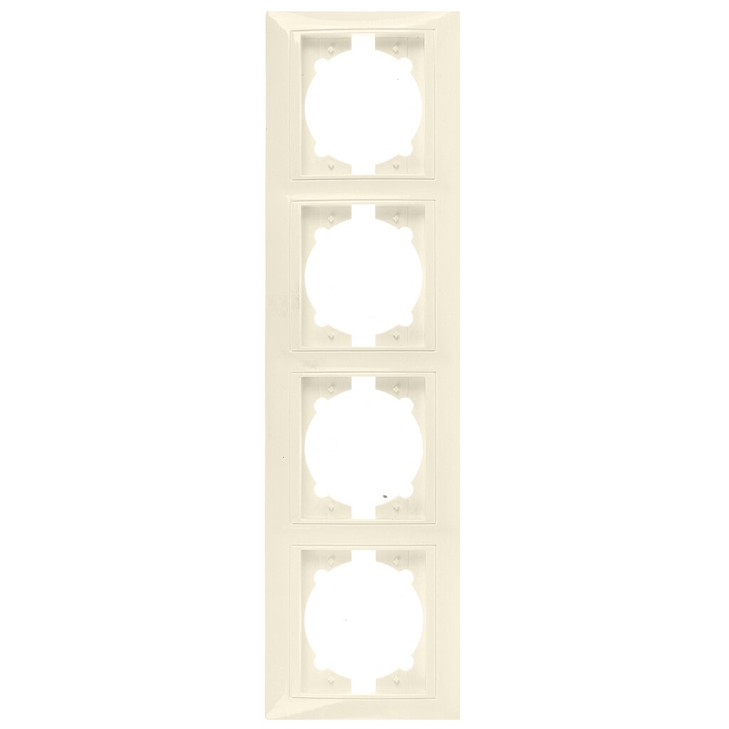 Рамка четырехпостовая, вертикальная, кремовая, Ledard, 6078694