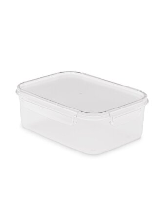 Контейнер пищевой пластик, 1.6 л, 22х16х7.5 см, прямоугольный, на защелках, Альтернатива, Прайм, М8502