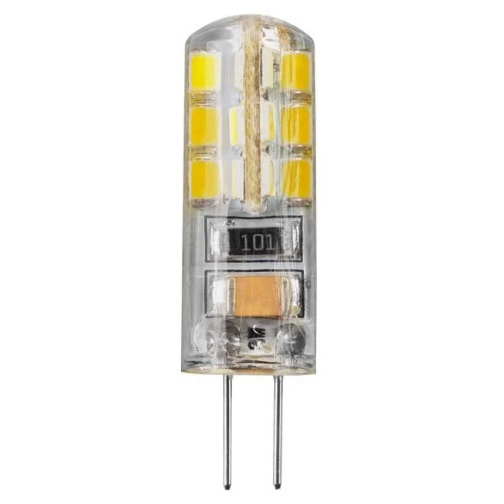 Лампа светодиодная G4, 3 Вт, 220 В, капсула, 2800 К, Ecola, Corn Micro, 40х15мм, LED лампа светодиодная g9 3 вт 220 в капсула 2800 к ecola corn micro 50x16мм led