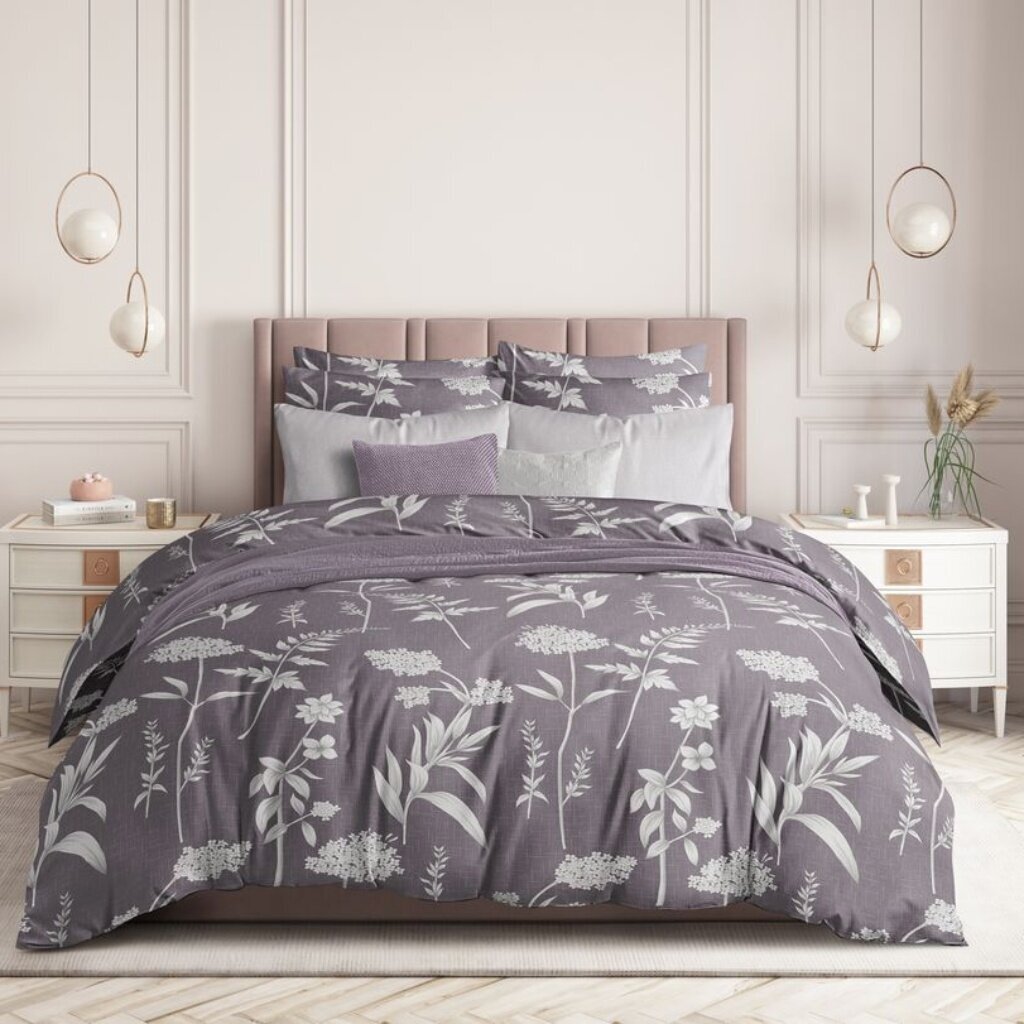 Постельное белье семейное, простыня 214х240 см, 2 наволочки 50х70 см, пододеяльник 143х215 см, Guten Morgen, бязь, коллекция Lounge Green, 1071