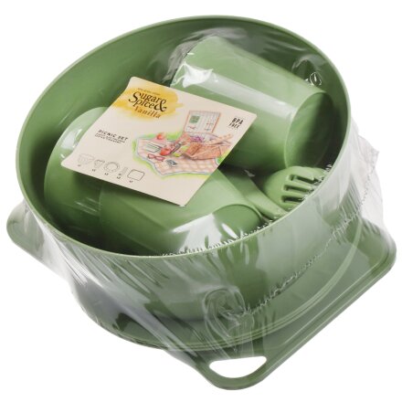 Набор для пикника на 3 персоны, 14 предметов, фисташковый, Sugar&Spice, Vanilla, SE181612050