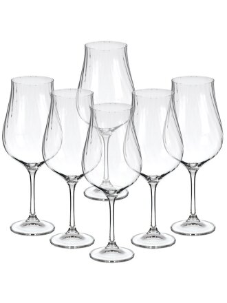 Бокал для вина, 650 мл, стекло, 6 шт, Bohemia, Vireo optic, 91L/1SJ95/0/00000/650-664