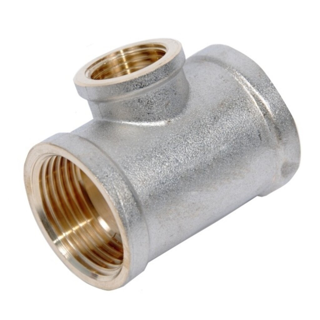 Тройник 1"х3/4"х1", г-г-г, латунь, Frap
