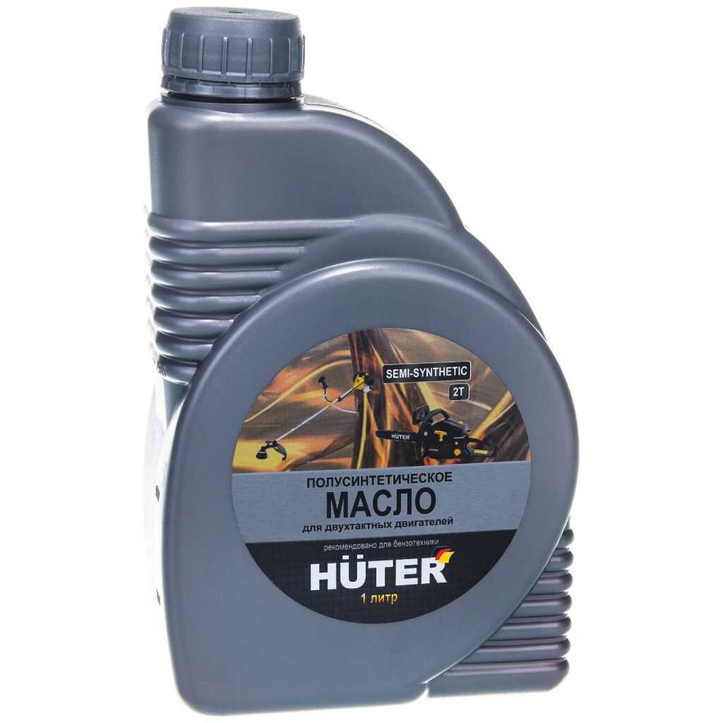 Масло машинное полусинтетическое, для двухтактного двигателя, Huter, 1 л, 73/8/3/2 двухтактное полусинтетическое масло для двухтактных двигателей для техники huter huter