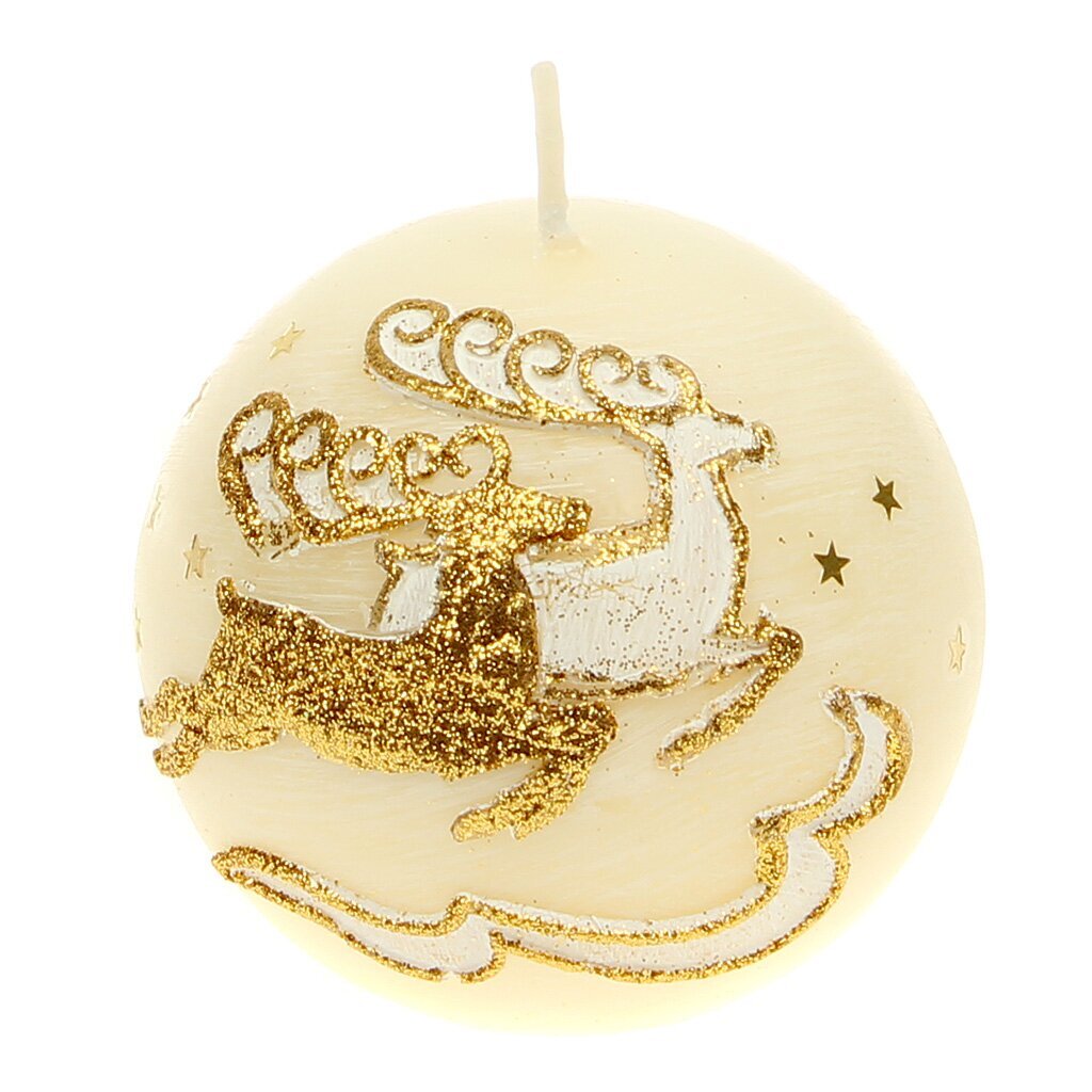 Свеча дек. Рождественские олени шар 80 174042