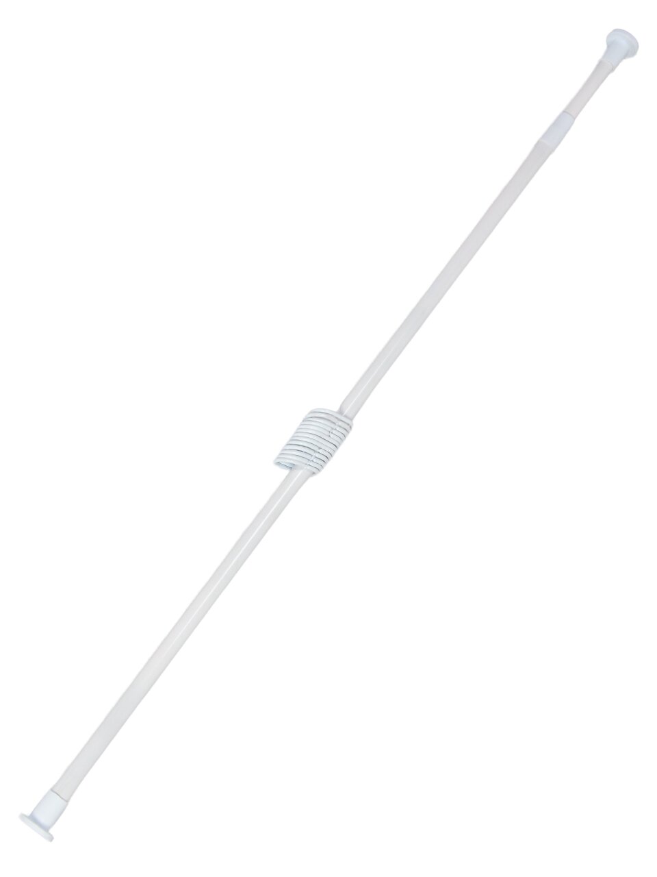 Карниз для ванной полипропилен, металл, ПВХ, 115-205 см, телескопический, белый, с кольцами, SweetSun