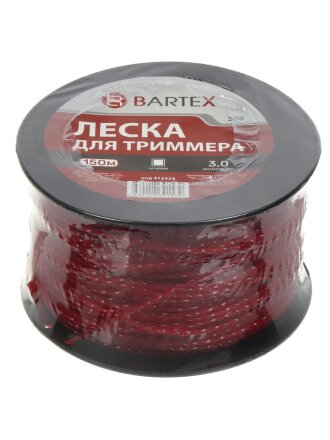Леска для триммера 3 мм, 150 м, квадрат, Bartex