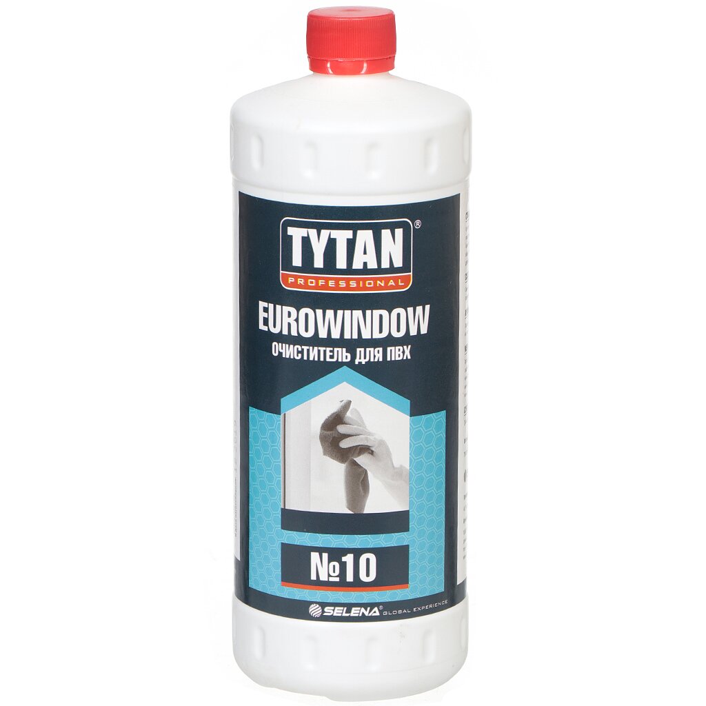 Очиститель для ПВХ, Eurowindow №10, 0.95 л, Tytan чистящее средство для очистки пластика с отбеливанием clean