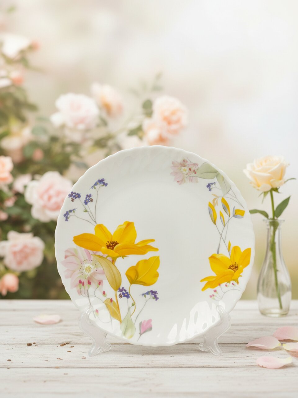 Тарелка десертная, стеклокерамика, 19 см, фигурная, Весна, МФК, MFK21203