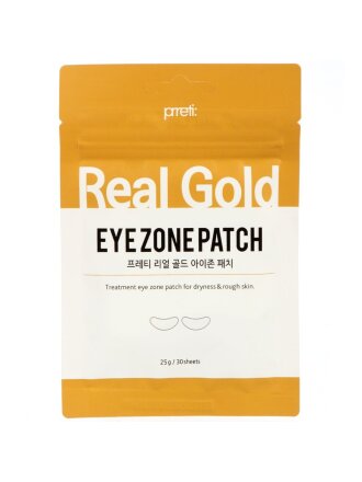 Патчи для кожи вокруг глаз, Pretti, Антивозрастные, с золотом и коллагеном, 30 шт