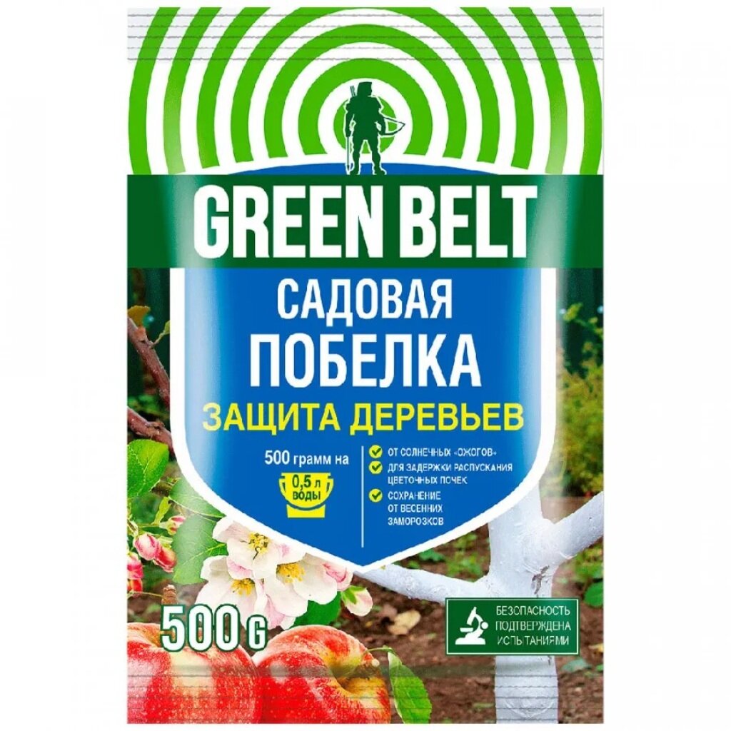 Побелка садовая для деревьев защита от болезней, 0.5 кг, Green Belt