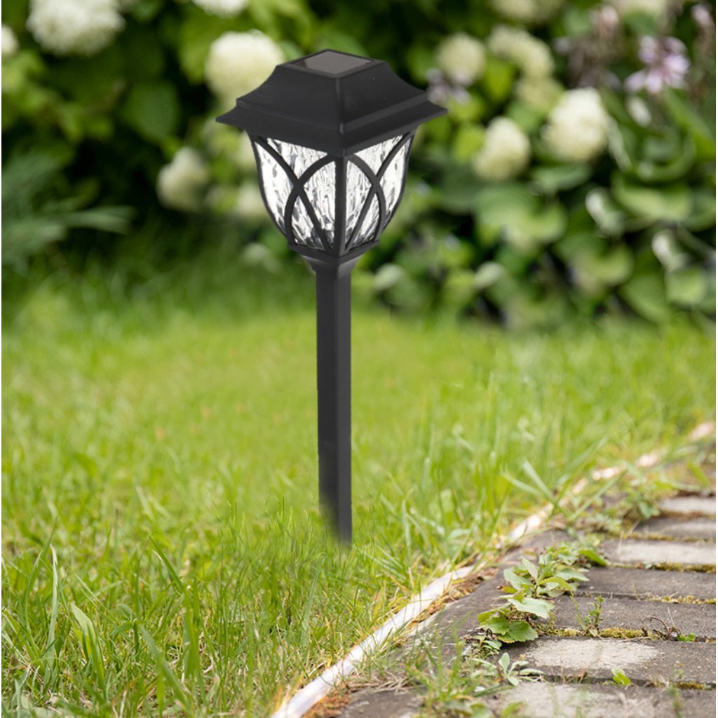 Фонарь садовый Uniel, USL-C-693/PT440 VICTORY, на солнечной батарее, грунтовый, пластик, 44 см, белый свет, черный фонарь садовый park фонтан на солнечной батарее 107150