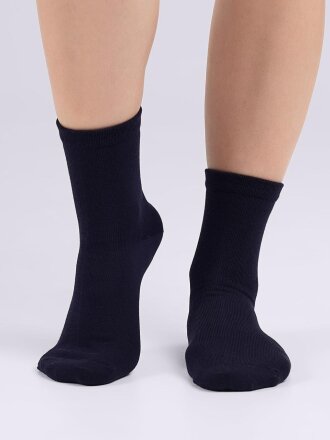 Носки для женщин, хлопок, Clever, темно-синие, р. 23, L1002