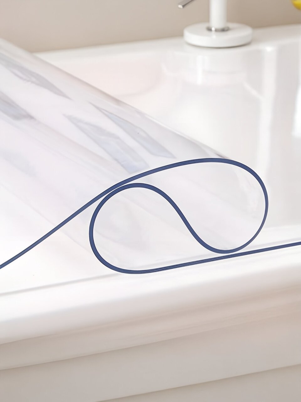 Клеенка Silvano, Crystal, 1.2х20 м, силикон, прозрачная, 0.6 мм, RF006