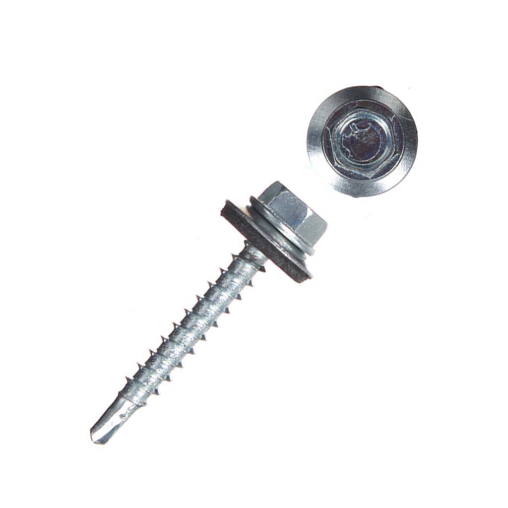 Саморез кровельный с резиновой прокладкой 200 шт, 4.8х38 мм