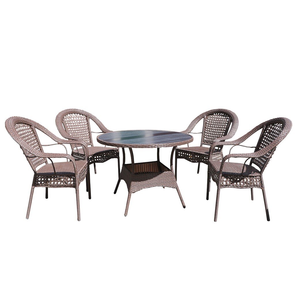 Мебель садовая Аликанте, стол, 138х71х75 см, 4 кресла, подушка, A297