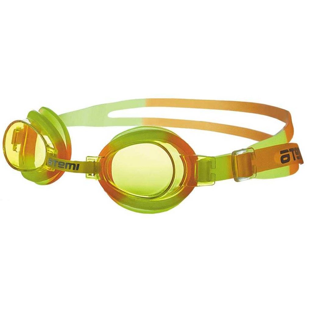 Очки для плавания Atemi, дет.,PVC/силикон (жёлт/оранж), S305, 00000098122