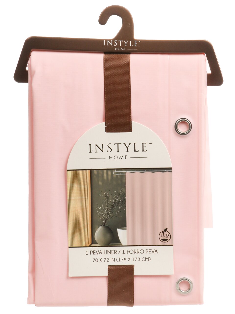 Штора для ванн 180х180 см, PEVA, Розовый матовый, Y4-11169