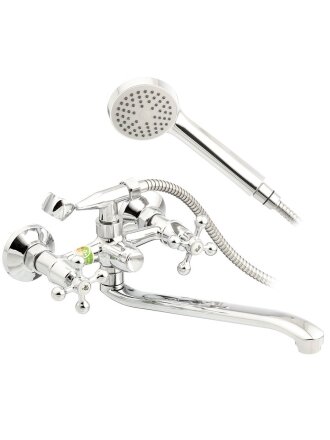 Смеситель для ванны, Juguni, с кран-буксой, хром, JGN0141/B