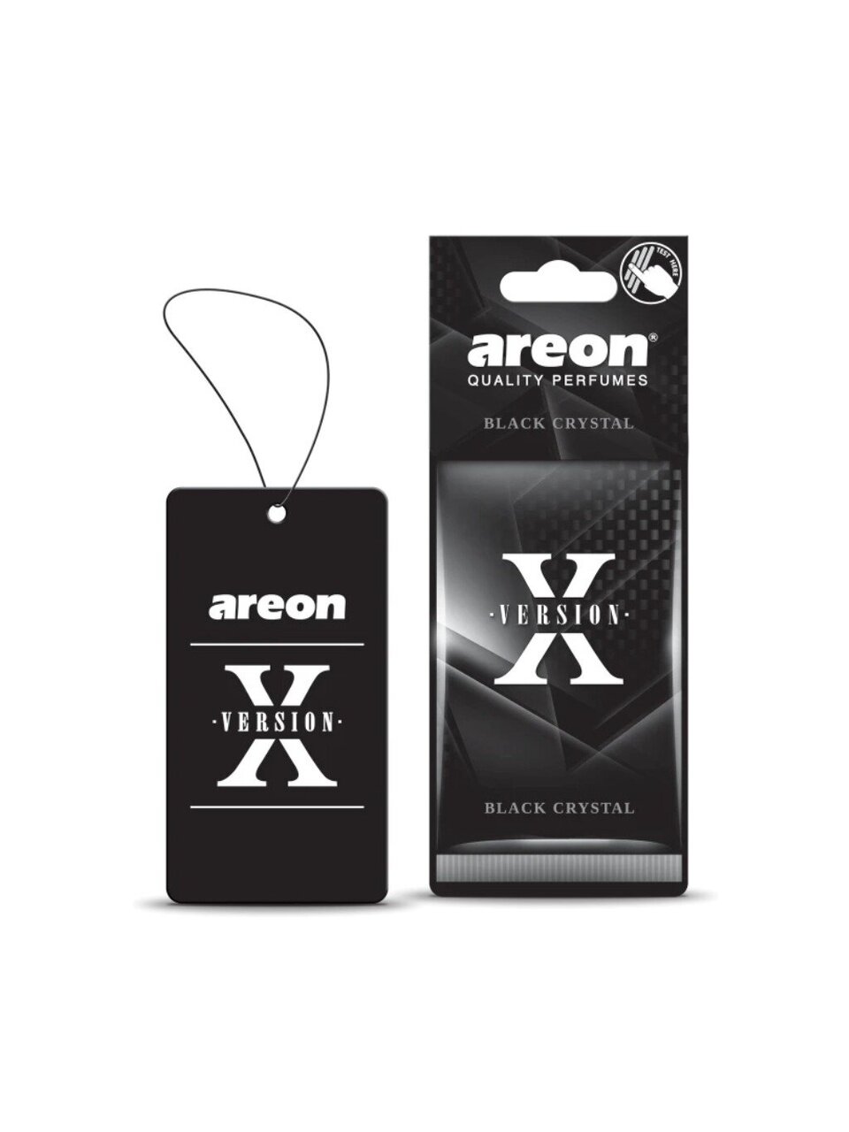 Ароматизатор в машину подвесной, сухой, Areon, X-Version Черный лед, 704-AXV-011