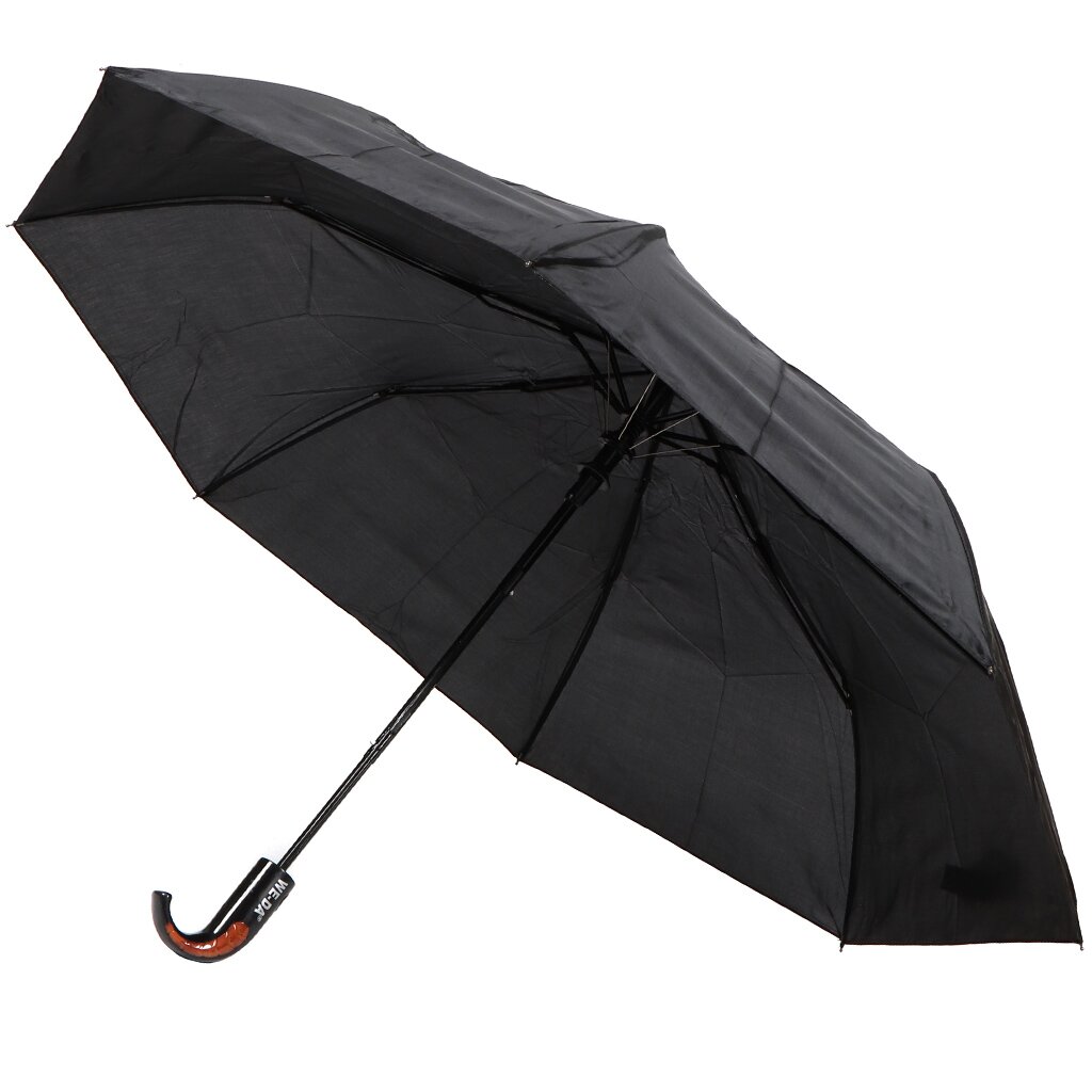 Зонт для мужчин, полуавтомат, 55 см, черный, X3004B