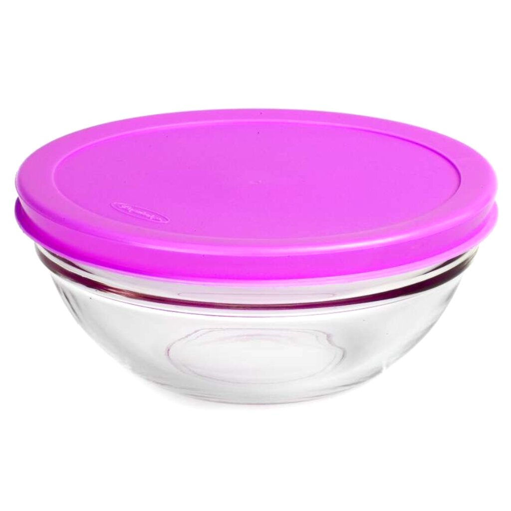 Салатник стекло, круглый, 17 см, с крышкой, Chef's, Pasabahce, 53563SLBD2, бесцветный