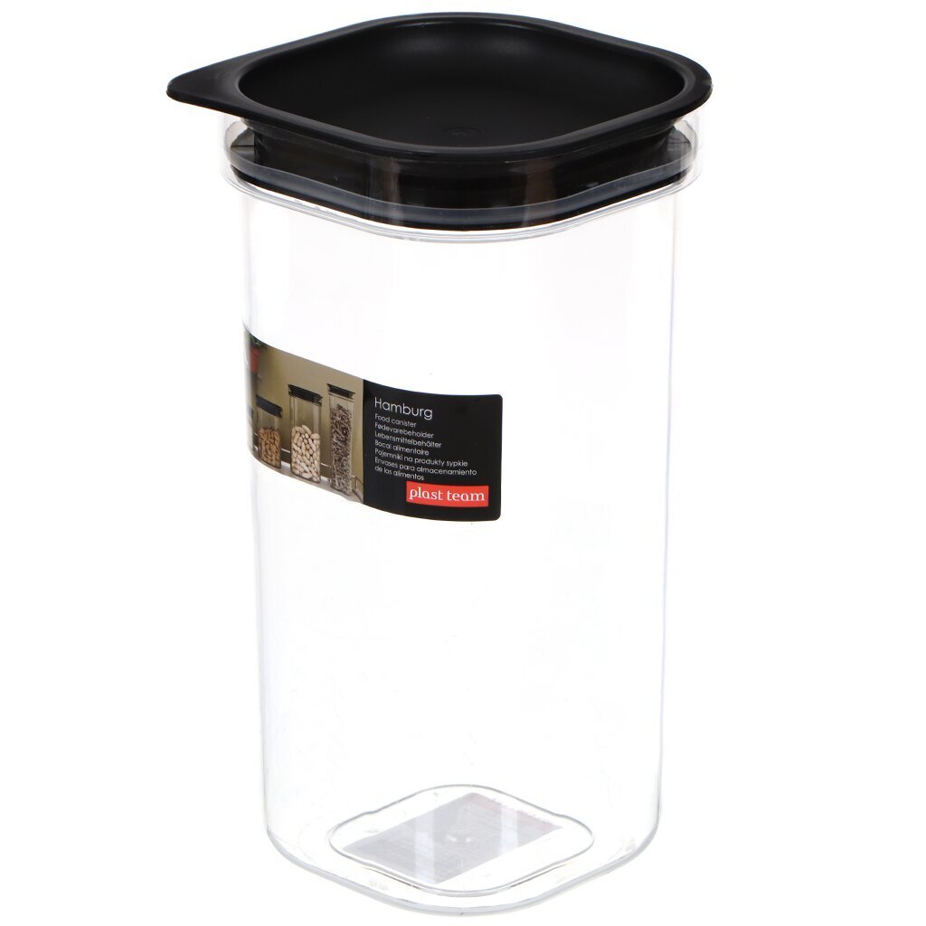 Банка для сыпучих продуктов, пластик, 2.5 л, 25.3 см, с крышкой, Hamburg, 51720800